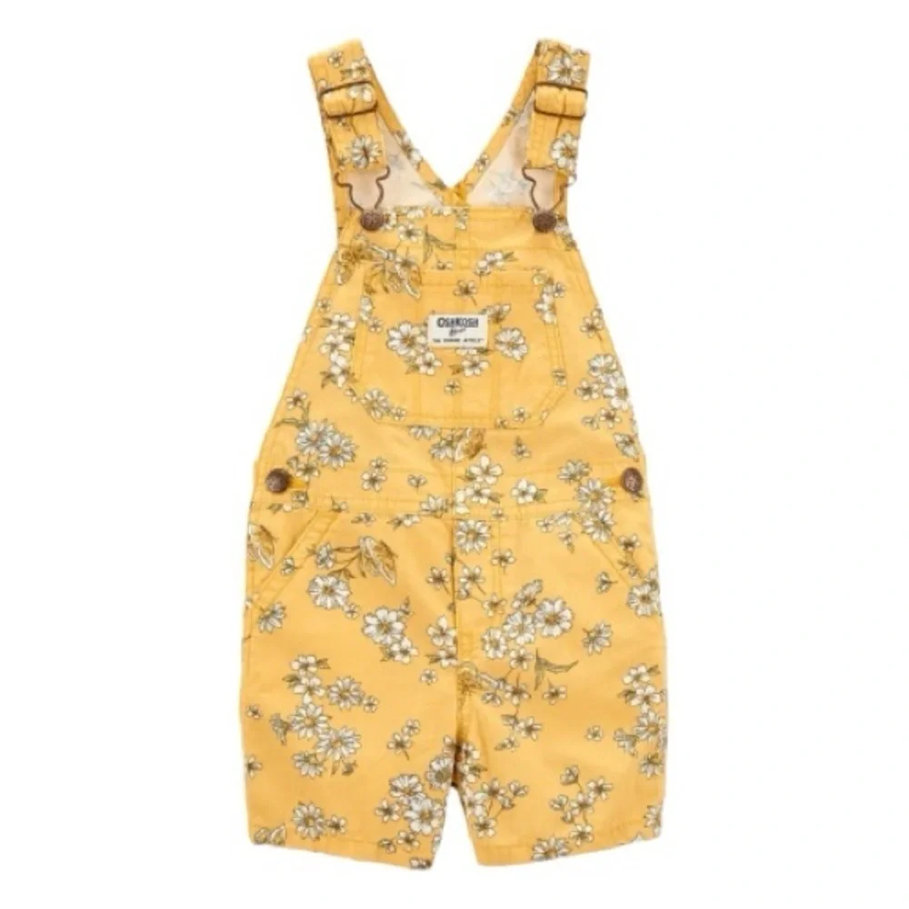 Daisy Knit Denim Shortalls Toddler Girl